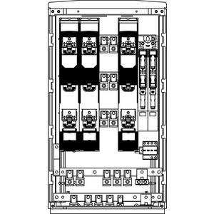 Kabelverteilerschrank - EHV F4 1080 Cu/DV240 4x250L/V ABD/G - HVF43.DV.040.G