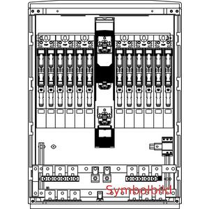 Kabelverteilerschrank - EHV F5 1080 Cu 630EL/DV 4x250L/V ÜA(4+0)B/C ABD/G - HVF53.6DV.040E.G