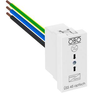 Geräteüberspannungsschutz für Energietechnik/Stromversorgung - Überspannungsschutz Modul 45 mit optischer Anzeige reinweiß RAL 9010 - 6117473