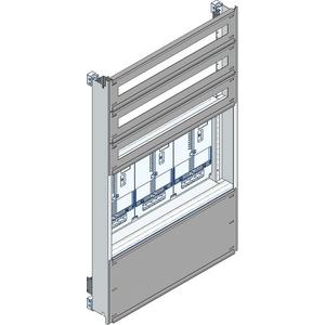Zählerfeld - Einsatz für Zählerverteiler (OÖ/Salzburg) TN-Netz 3 Zählerplätze H 1150mm - EMZV3-4C OS/TN