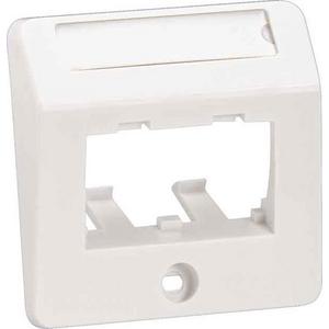 Kommunikationstechnik - Schrägzentralplatte 2-Port Unterputz 50 x 50 µm reinweiß - CHES2AWY