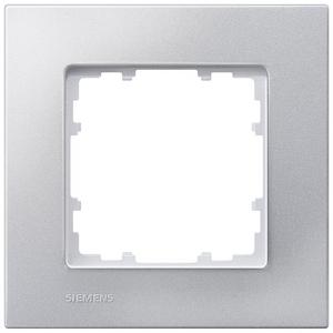 Abdeckrahmen - 1-fach Rahmen DELTA miro aluminium-metallic 90x90mm - 5TG1111-1