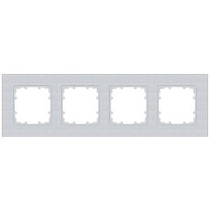 Abdeckrahmen - 4-fach Rahmen DELTA miro aluminium-metallic 303x90mm - 5TG1114-1