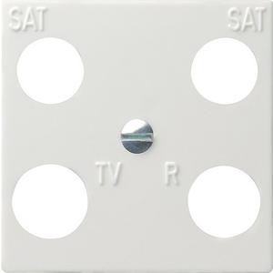Kommunikationstechnik - Zentralplatte 4-fach Hirschmann System 55 reinweiß - 025803