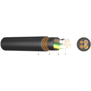 Flexible Leitung - Gummi Krantrommelleitung NSHTÖU-J 4x6 mm² schwarz - NSHTÖU-J  4X 6   SW