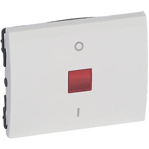 Abdeckung für Schalter, Taster, Dimmer, Jalousie - Wippe Kontroll mit Aufdruck 0/1 Galea ultraweiß - 777018