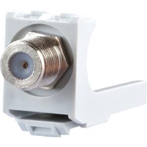 Koax-Kupplung - Koax-Steckverbinder modul F-Buchse lichtgrau - 130898-01-I