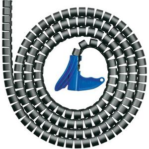 Kabelbündelungsschlauch - Spiralschlauch + WZ HWPP 16mm PP Schwarz 25M ME - 161-64201