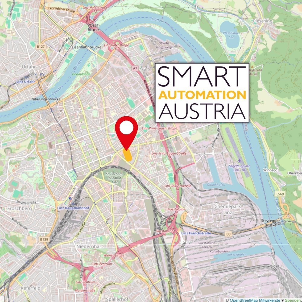 Anfahrtsplan Design Center Linz - OpenStreetMap openstreetmap.org/copyright
