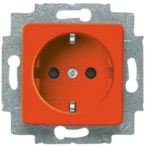Steckdose - SCHUKO Steckdosen-Einsatz 50 x 50 mm orange - Reflex SI - 2CKA002011A2878