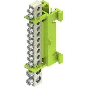 Schutzleiter-Reihenklemme - Nullleiterklemme 651S/12 Tragschiene 35mm grün/gelb 12 Klemmstellen - K651S/12