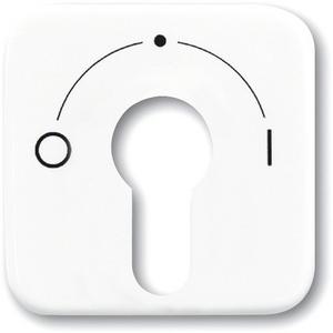 Abdeckung für Schalter, Taster, Dimmer, Jalousie - Abdeckung für Unterputz Schlüsselschalter weiß glänzend - 2CKA001710A1456