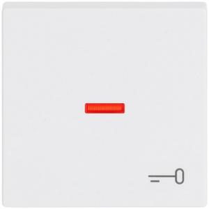Abdeckung für Schalter, Taster, Dimmer, Jalousie - Wippe mit Aufdruck Schlüssel mit transparenter Kalotte studioweiß - Plattform 63 - 2CKA001751A2755