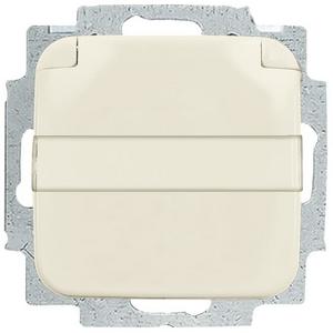 Steckdose - SCHUKO Steckdosen-Einsatz mit Klappdeckel/Beschriftungsfeld weiß - Duro 2000 SI - 2CKA002018A0604