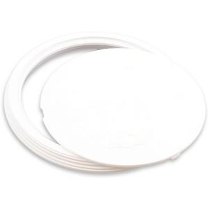 Deckel für Dose/Gehäuse für Montage in der Wand/Decke - Rekord-Abzweigrahmen weiß inklusive putzbündigem Steckdeckel - 000807