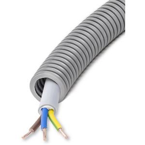 Elektro-Installationsrohr Kunststoff, vorverdrahtet - Panzerrohr vorverdrahtet FXPR 20 grau mit YM-J 3x2,5 50m - 065040