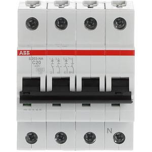 Leitungsschutzschalter - LS-Schalter 3P+N Charakteristik C Bemessungsstrom 20A 6kA - 2CDS253103R0204