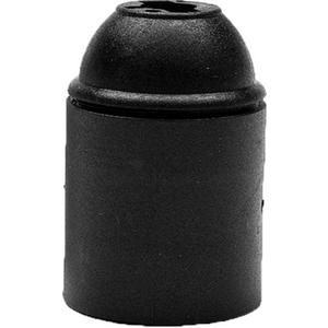 Lampenfassung - Lampenfassung 110/04 Kunststoff E27 Fassung glatt schwarz - 110-04