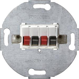 Kommunikationstechnik - Stereo-Lautsprecher-Anschlussdose Modul Einsatz polarweiß matt - 457309