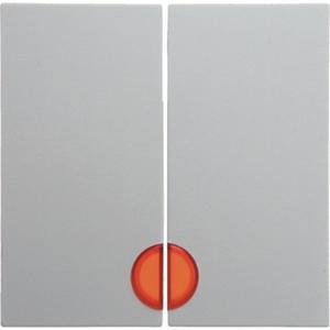 Abdeckung für Schalter, Taster, Dimmer, Jalousie - Wippen mit roter Linse S.1/B.1/B. 3/B.7 Glas polarweiß matt - 16271909