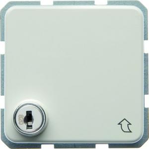 Steckdose - SCHUKO-Steckdose mit Klappdkl. u. Schloss wg Up - polarweiß/ glänzend - 476309