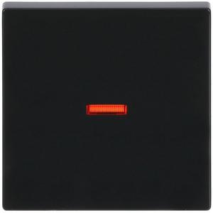 Abdeckung für Schalter, Taster, Dimmer, Jalousie - Wippe mit kleiner roter Kalotte Wippe anthrazit - Plattform 63 - 2CKA001751A2928
