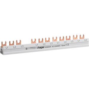Phasenschiene - Phasenschiene 3-polig+N Gabel 10 mm² 12M KDN363F - KDN363F