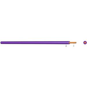 Aderleitung Feindrähtig - PVC Aderleitung Ysf 1 violett 100m Bund - YSF  1    VI RAL4001