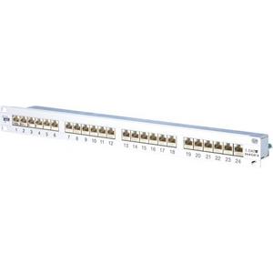 Patchpanel Kupfer - Patchpanel 19 Zoll E-DAT C6 24x8(8) 1HE LSA Kat.6 Class EA Link 500 MHz - 130855-E