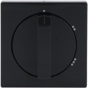 Abdeckung für Schalter, Taster, Dimmer, Jalousie - Zentralscheibe mit Drehknopf für Stufenschalter 1-2-3 anthrazit - Plattform 63 - 2CKA001710A3649