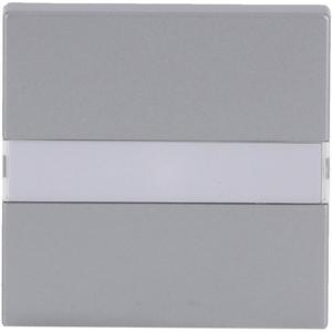 Abdeckung für Schalter, Taster, Dimmer, Jalousie - Wippe mit Beschriftungsfeld alusilber - Plattform 63 - 2CKA001731A1948