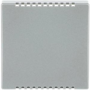 Abdeckung für Schalter, Taster, Dimmer, Jalousie - Blindabdeckung mit Belüftungsschlitzen alusilber - Plattform 63 - 2CKA006599A2885