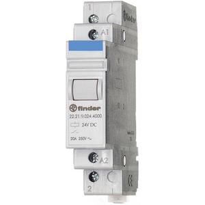 Installationsrelais - Installationsrelais f. DIN-Schiene 1S 20A Prüftaste 24 V DC Serie 22 - 22.21.9.024.4000