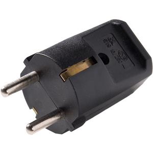 SCHUKO-Stecker - SCHUKO-Stecker ohne Tülle schwarz - 519OT/SW