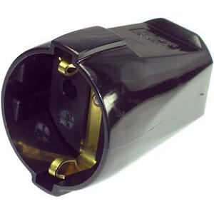 SCHUKO-Kupplung - Kupplung mit Schutzkontakt schwarz - 544OT/SW