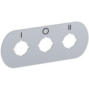 Tastenplatte für Befehls- und Meldegeräte - Textschild 3-fach silber O II Alu silber-grau f.Kunststoffgehäuse - 1SFA611930R1015