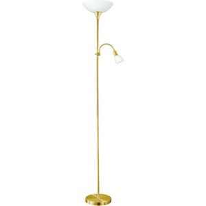 Stehleuchte - Stehleuchte UP 2 H.178cm messing-matt Glas satin 1xE27 100W -1xE14 40W - 82843