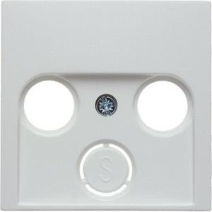 Kommunikationstechnik - Zentralstück für Antennen-Steckdose 2- und 3-Loch polarweiß - 12038989