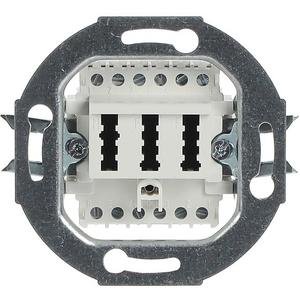 Kommunikationstechnik - TAE-Anschlussdosen-Einsatz Telekommunikation 2x 6/6 NFN 3-fach alpinweiß - 2CKA000230A0389