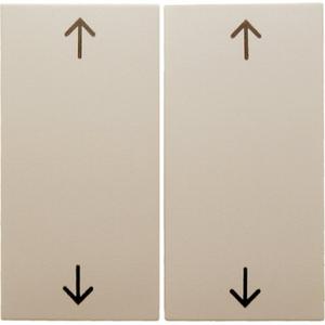 Abdeckung für Schalter, Taster, Dimmer, Jalousie - Wippen mit Aufdruck Symbol Pfeile S.1 weiß glänzend - 16448982