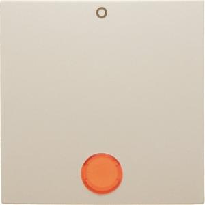 Abdeckung für Schalter, Taster, Dimmer, Jalousie - Wippe mit roter Linse und Aufdruck "0" B erker S.1 weiß glänzend - 16248982