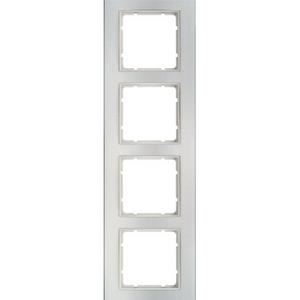 Abdeckrahmen - Abdeckrahmen 4-fach B.3 - Alu/polarweiß - 10143904