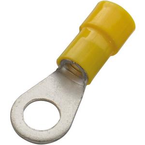 Quetschkabelschuh für Cu-Leiter - Ringkabelschuh isoliert 4 - 6 mm² M4 PVC gelb DIN 46237 - 260284