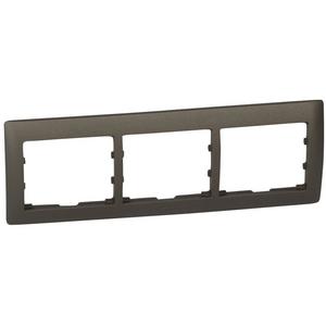 Abdeckrahmen - Rahmen 3-fach waagerecht Galea dark bronze - 771203