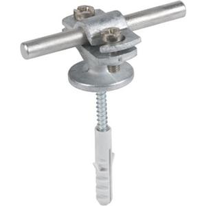 Leitungshalter für Blitzschutz - Leitungshalter mit Überleger und Abdeckbund St/tZn Rd. 7-10 mm - 275160