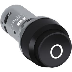 Drucktaster, Komplettgerät - Drucktaste flach tastend schwarze Tas mit weisser "O" 1 Öffner-Kontakt - 1SFA619132R1046