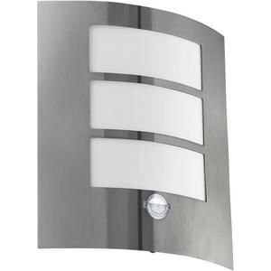 Wandleuchte - Außen-Deckenleuchte 1xE27 max.15W Edelstahl mit Sensor CITY - 88142