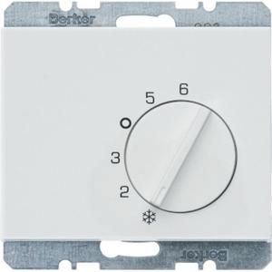 Raumthermostat - Raumtemperaturregler mit Wechsler und Zentralstück K.1 polarweiß - 20267109