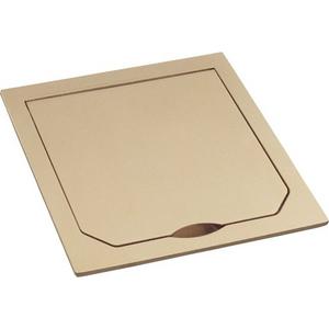 Abdeckrahmen - Oberteil mit Klappdeckel Messing matt IP41 94 x 94 mm - 1471MSM