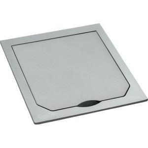 Abdeckrahmen - Oberteil mit Klappdeckel Edelstahl matt IP41 94 x 94 mm - 1471ESM